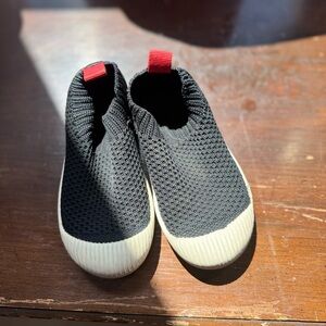 Kids Black Slip-On Shoes
